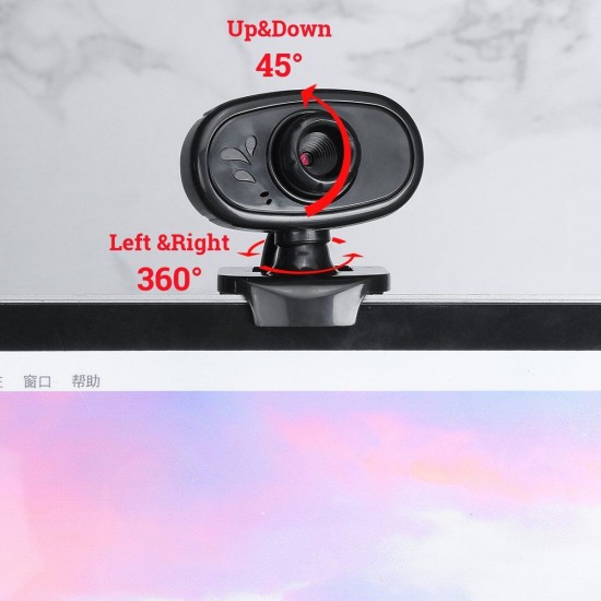 HD USB Webcam with Built-in Microphone Video Web Class Camera PC Laptop Desktop
