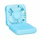 Portable Mini Adjustable Speeds Silent USB Rechargable Desktop Fan with Mirror and Phone Holder Stand