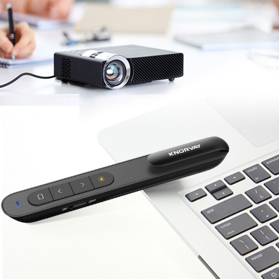 N76 Remote Control Page Turning Pen Red Laser Pointers Wireless Presenter Pen 532nm USB Smart Charging Volume Adjustment For Office