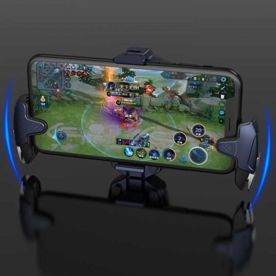 AK03 Multi-function Adjustable Gear Low Noise Moible Phone Shooting Game Gaming Controller Joystick Trigger Gamepad Cooler with RGB Light AK03 Multi-function Adjustable Gear Low Noise Moible Phone Shooting Game Gaming Controller Joystick Trigger Gamepad Cooler with RGB Light