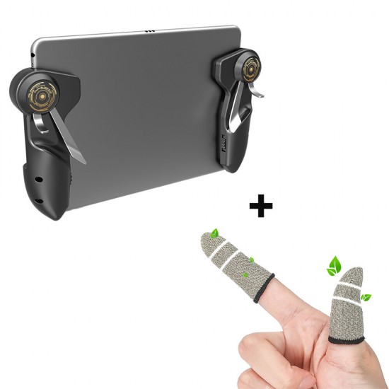 Six Finger Mobile Game Controller Gamepad Trigger + Gloves Sleep-proof Sweat-proof Professional Touch Screen Thumbs Finger Sleeve