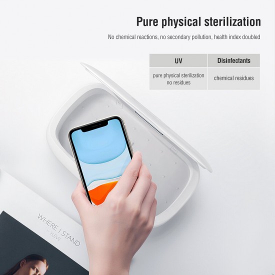 NKT02 Portable 3 Mins Quick Sterilization UV Sanitizing Box for Mobile Phone Mask Beauty Underwear Watches