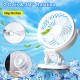 Portable Fan Rechargeable 360° Rotation Clip Mini USB Fan Car Desk