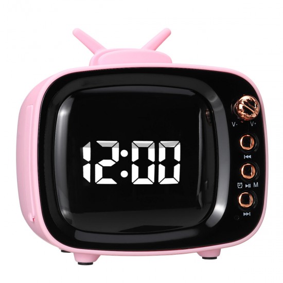 Portable Retro Speaker TV Design Mobile Phone Holder Stand bluetooth Alarm Clock Portable Retro Speaker TV Design Mobile Phone Holder Stand bluetooth Alarm Clock