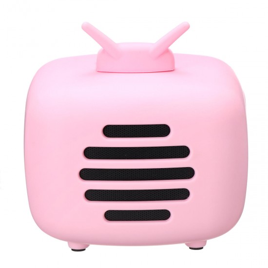 Portable Retro Speaker TV Design Mobile Phone Holder Stand bluetooth Alarm Clock