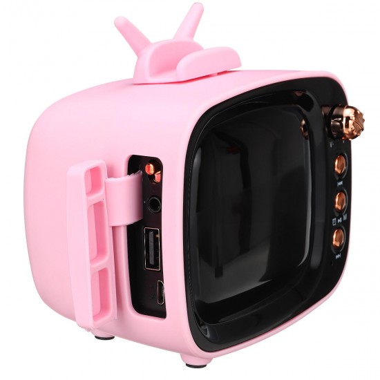 Portable Retro Speaker TV Design Mobile Phone Holder Stand bluetooth Alarm Clock Portable Retro Speaker TV Design Mobile Phone Holder Stand bluetooth Alarm Clock