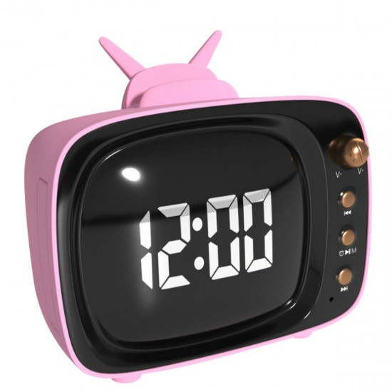 Portable Retro Speaker TV Design Mobile Phone Holder Stand bluetooth Alarm Clock Portable Retro Speaker TV Design Mobile Phone Holder Stand bluetooth Alarm Clock