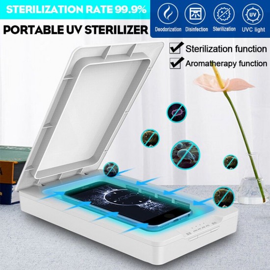 Portable UV Light Cell Phone Sanitizer Disinfection Box Tablet Watch Jewelry Keys Phone Sterilizer