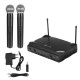 Professional System Wireless Microphone UHF 2 Channel Dual Handheld Karaoke Home