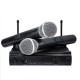 Professional System Wireless Microphone UHF 2 Channel Dual Handheld Karaoke Home