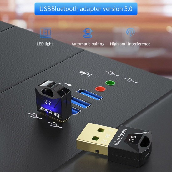 USB bluetooth 5.0 Dongle Adapter Wireless Mouse bluetooth Music Audio Receiver Transmitter for PC Computer Speaker