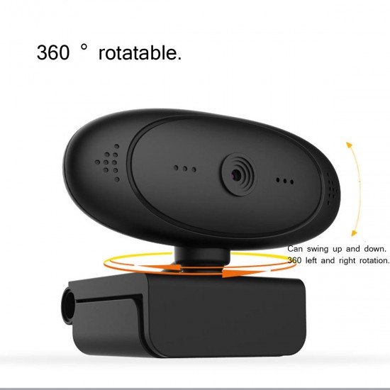 Rotatable 1080P HD Webcam USB PC Laptop Camera Video Recording with Microphone