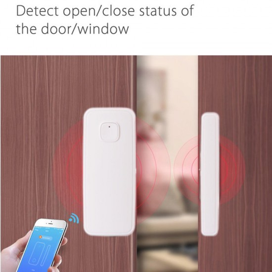 Smart WiFi Door&Window Sensor Alarm Compatible with Alexa and Google Home 2.4g Wireless Control by app for Home Security