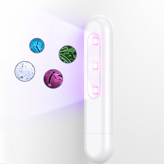 US-ZB158 Portable USB UV Light Phone Sanitizer Mask Toothbrush Jewelry Disinfection UV Lamp Home Office Indoor Outdoor Use