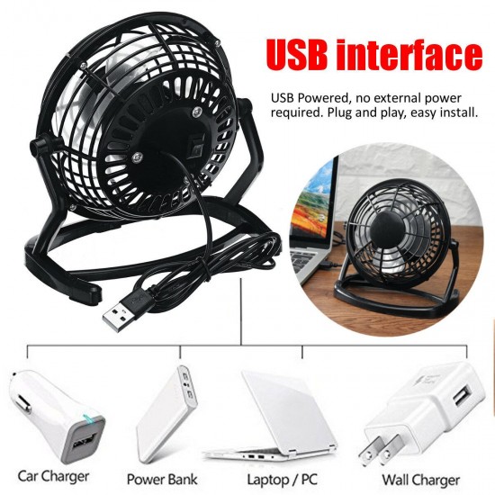 USB Fan Mini Portable Desktop Cooling Desk Quiet Fan Office Computer Laptop