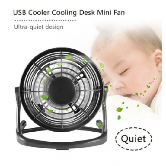 USB Fan Mini Portable Desktop Cooling Desk Quiet Fan Office Computer Laptop