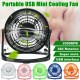 USB Fan Mini Portable Desktop Cooling Desk Quiet Fan Office Computer Laptop