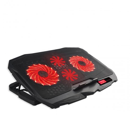 Slim 2 USB LCD Fans Notebook Laptop Gaming Cooling Fan Pad Stand 12-15.6 inch