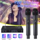 V2020 VHF Wireless Microphone System Cordless Dual Handheld Mic Karaoke Singing