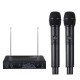 V2020 VHF Wireless Microphone System Cordless Dual Handheld Mic Karaoke Singing