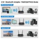 B21 2 In 1 Bypass NFC-enabled bluetooth V5.0 Audio Transmitter Receiver 3.5mm Aux RCA Wireless Audio Adapter Low Latency 80m/262ft Long Range For TV PC Headphone Car Stereo System Home Sound System
