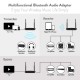 B21 2 In 1 Bypass NFC-enabled bluetooth V5.0 Audio Transmitter Receiver 3.5mm Aux RCA Wireless Audio Adapter Low Latency 80m/262ft Long Range For TV PC Headphone Car Stereo System Home Sound System