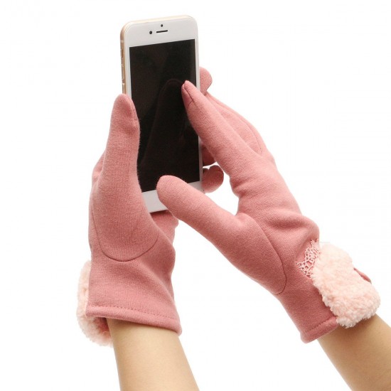 Women Winter Gloves Touch Screen Warm Gloves Outdoor Driving Gloves For Smartphone