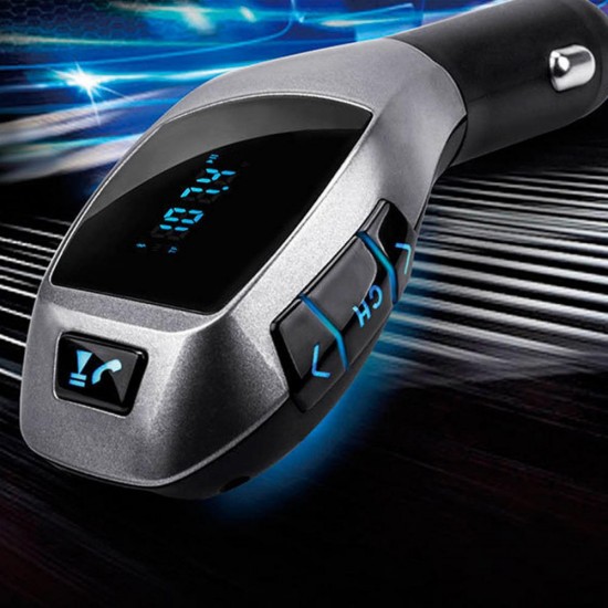 X5 FM Car bluetooth Kit Wireless Transmitter Radio Adapter Handsfree Music Mp3 Player for Smartphone