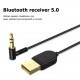 bluetooth 5.0 Adapter Wired USB 3.5mm AUX Jack Receiver Transmitter LED Indicator Audio Dongle for Laptop Car Music Speaker