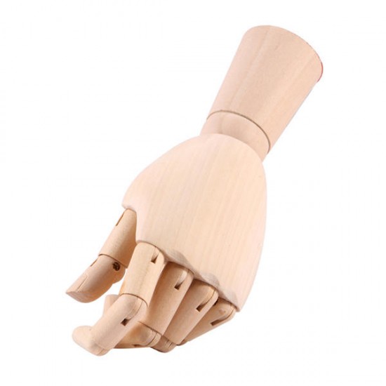 10 Inch Women Wood Modle Left Hand Artist Articulated Crafts Painting Figure Joint Flexible Decorati
