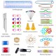 100pcs Ergonomic Crochet Hooks Set, Knitting Needle Kit & Zipper Organizer Case