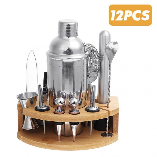 1/10/12PCS 750ml Stainless Steel Cocktail Shaker Mixer Drink Set Bartender Bar Tool