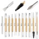 11Pcs Clay Sculpting Set Wax Carving Pottery Tools Shapers Polymer Modeling Wood Handle Set