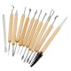 11Pcs Clay Sculpting Set Wax Carving Pottery Tools Shapers Polymer Modeling Wood Handle Set
