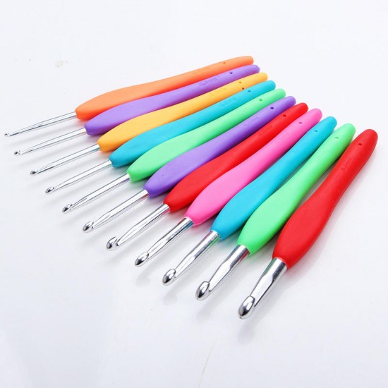 11Pcs Hook Needles Sewing Tools Sewing Needles Knitting Needles Weave Sewing Tools Crochet Hooks Knit Aluminium Craft Yarn