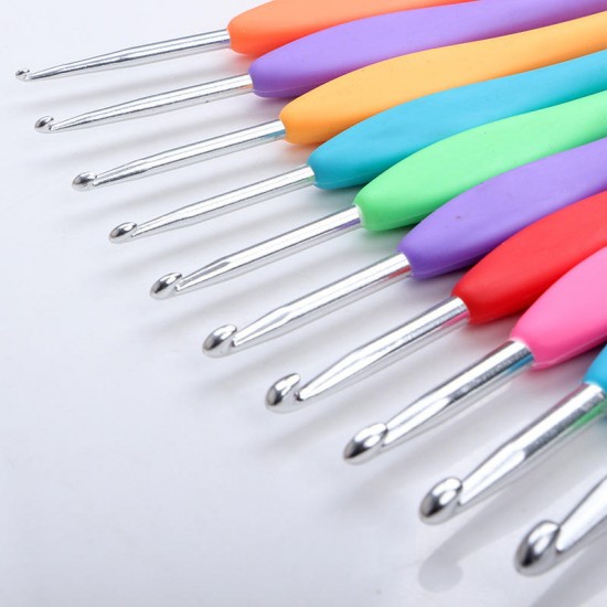 11Pcs Hook Needles Sewing Tools Sewing Needles Knitting Needles Weave Sewing Tools Crochet Hooks Knit Aluminium Craft Yarn