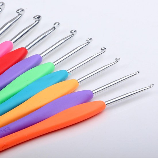 11Pcs Hook Needles Sewing Tools Sewing Needles Knitting Needles Weave Sewing Tools Crochet Hooks Knit Aluminium Craft Yarn