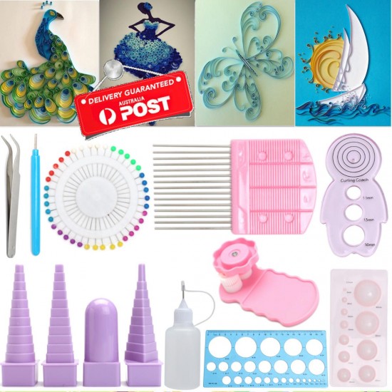 11pcs Paper Board Mould Crimper Comb Ruler Pins Tools Set DIY Craft Kit 11pcs Paper Board Mould Crimper Comb Ruler Pins Tools Set DIY Craft Kit