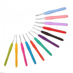 12 Crochets Hooks Kit Yarn Knitting Needle DIY Household Sewing Tool With Bag