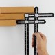 12 Fold Adjustable Multi Angle Ruler Measure Folding Position Tile Hole Locator 12 Fold Adjustable Multi Angle Ruler Measure Folding Position Tile Hole Locator
