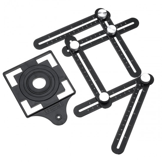 12 Fold Adjustable Multi Angle Ruler Measure Folding Position Tile Hole Locator 12 Fold Adjustable Multi Angle Ruler Measure Folding Position Tile Hole Locator
