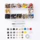 120Pcs Metal Buttons Set Press Studs with 4Pcs Fixing Tools 1Pcs Pliers 120Pcs Metal Buttons Set Press Studs with 4Pcs Fixing Tools 1Pcs Pliers