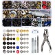 120Pcs Metal Buttons Set Press Studs with 4Pcs Fixing Tools 1Pcs Pliers 120Pcs Metal Buttons Set Press Studs with 4Pcs Fixing Tools 1Pcs Pliers