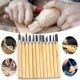 12Pcs Wood Carving Tool Kit Woodworking Tools Chisel Knife Wood Gouge Hand Engraving Machete Angle Cutter DIY Tools