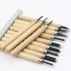 12Pcs Wood Carving Tool Set Chisels Cutter Woodcut Woodworking Arts Craft Kit