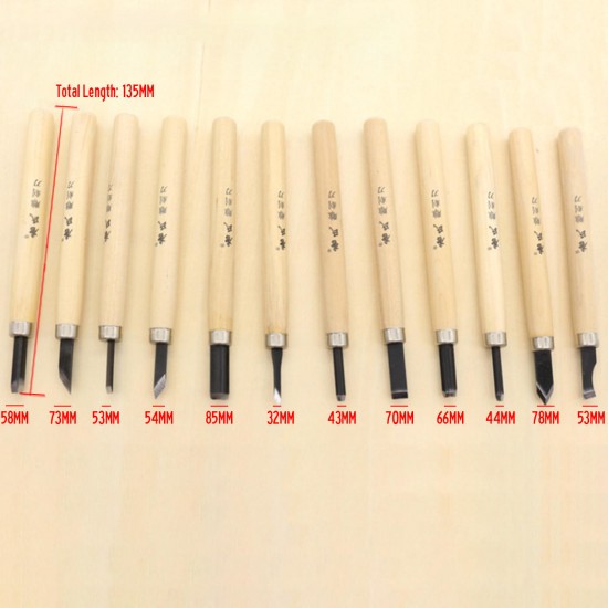 12Pcs Wood Carving Tool Set Chisels Cutter Woodcut Woodworking Arts Craft Kit 12Pcs Wood Carving Tool Set Chisels Cutter Woodcut Woodworking Arts Craft Kit