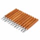 12Pcs Wood Carving Tool Woodcut Steel Hand Cutter Whetstone Set SK2 Cutter DIY Tool