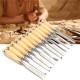 12Pcs Wood Working Wood Carving Hand Chisel Professional Gouges Tool Set