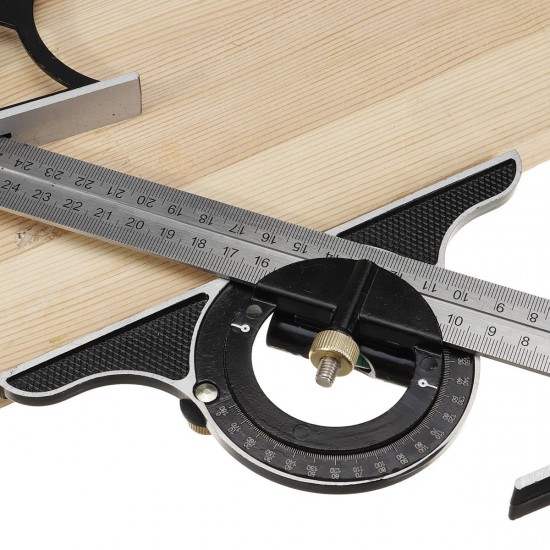 12'' 300mm Combination Square Protractor Level Measure Measuring Angle Ruler Set