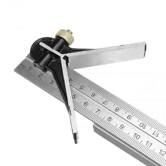 12'' 300mm Combination Square Protractor Level Measure Measuring Angle Ruler Set